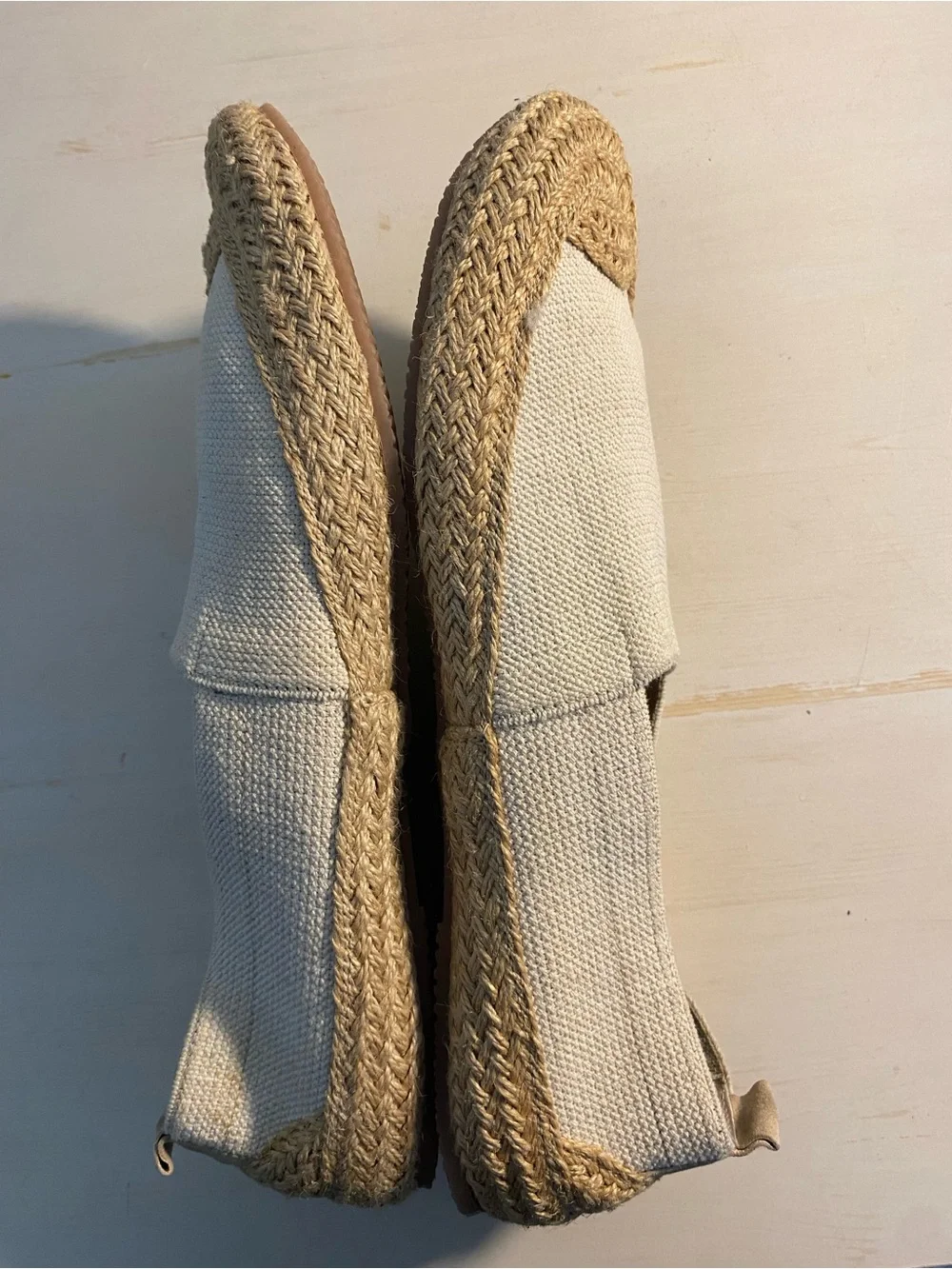 *Made in Italy* Italigente Men's Casual Canvas Slip-On Espadrilles in Natural